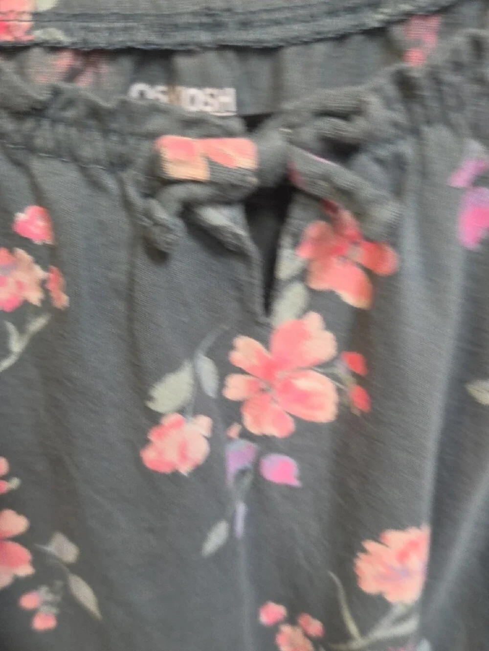 OshKosh B'gosh Sage Green Floral Off-Shoulder Crop Top